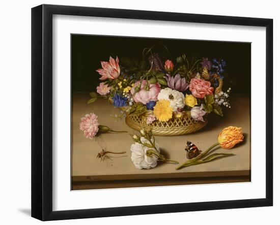 Still Life with Flowers, 1614-Ambrosius Bosschaert the Elder-Framed Giclee Print