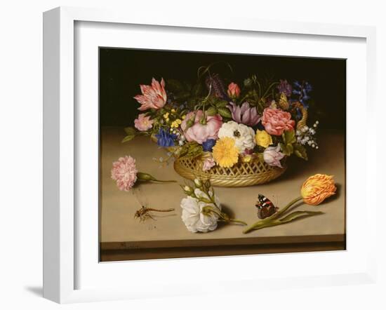 Still Life with Flowers, 1614-Ambrosius Bosschaert the Elder-Framed Giclee Print