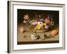 Still Life with Flowers, 1614-Ambrosius Bosschaert the Elder-Framed Giclee Print