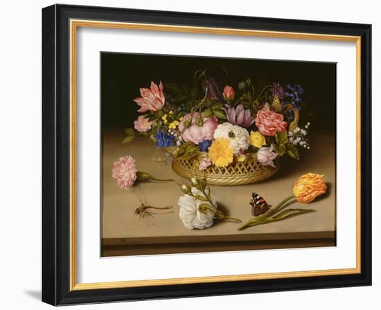 Still Life with Flowers, 1614-Ambrosius Bosschaert the Elder-Framed Giclee Print