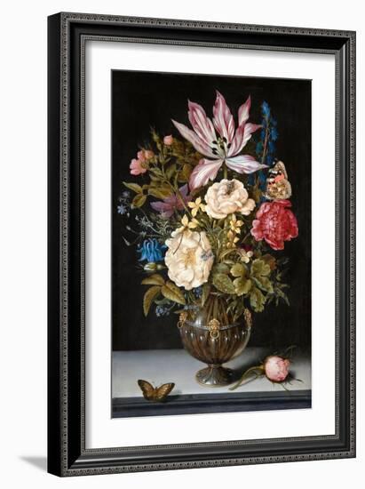 Still-Life with Flowers, 1617-Ambrosius The Elder Bosschaert-Framed Giclee Print