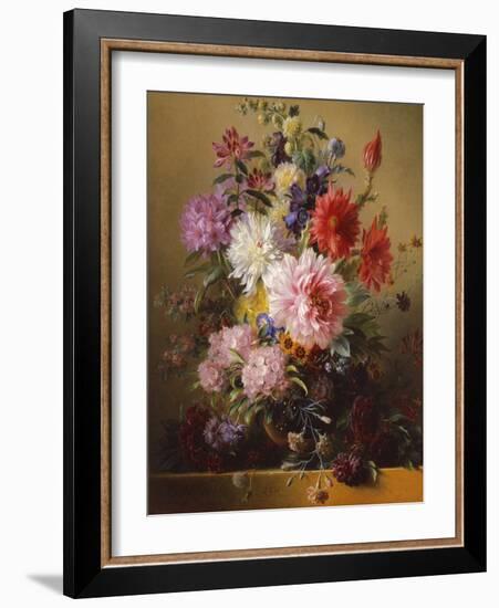 Still Life with Flowers, 1837 (Oil on Canvas)-Georgius Jacobus Johannes van Os-Framed Giclee Print