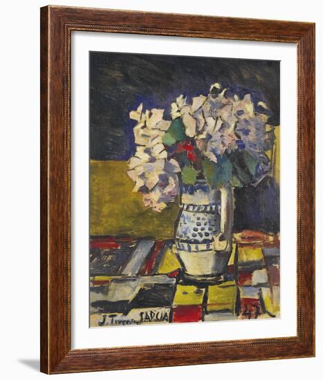 Still Life with Flowers, 1947-Joaquin Torres-Garcia-Framed Giclee Print