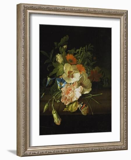 Still Life with Flowers and Butterfly-Rachel Ruysch-Framed Giclee Print