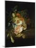 Still Life with Flowers and Butterfly-Rachel Ruysch-Mounted Giclee Print