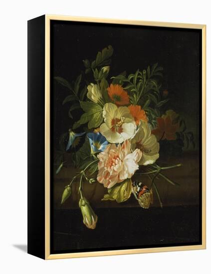 Still Life with Flowers and Butterfly-Rachel Ruysch-Framed Premier Image Canvas