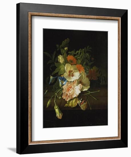 Still Life with Flowers and Butterfly-Rachel Ruysch-Framed Giclee Print