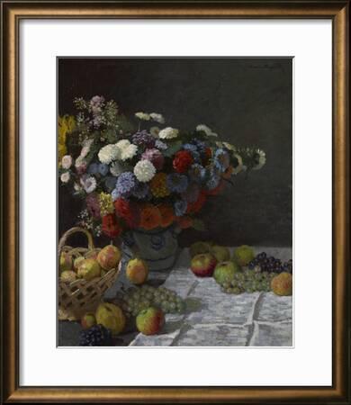 D6050 Claude Monet Still Life with Flowers and Fruit 1869 Hand Painted Museum Quality Oil Painting Reproduction