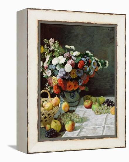 Still Life with Flowers and Fruit, 1869-Claude Monet-Framed Premier Image Canvas