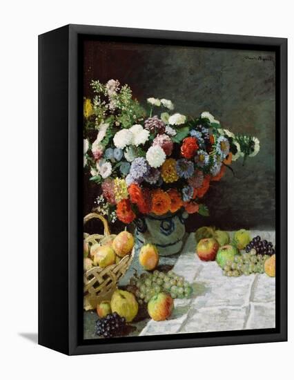 Still Life with Flowers and Fruit, 1869-Claude Monet-Framed Premier Image Canvas