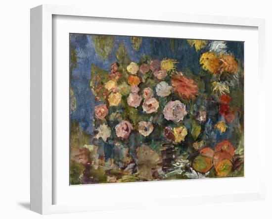 Still Life with Flowers and Fruit, 1907-Nikolai Nikolayevich Sapunov-Framed Giclee Print