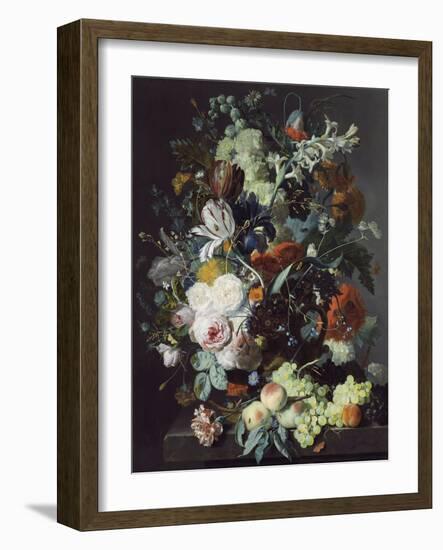 Still Life with Flowers and Fruit, c.1715-Jan van Huysum-Framed Giclee Print