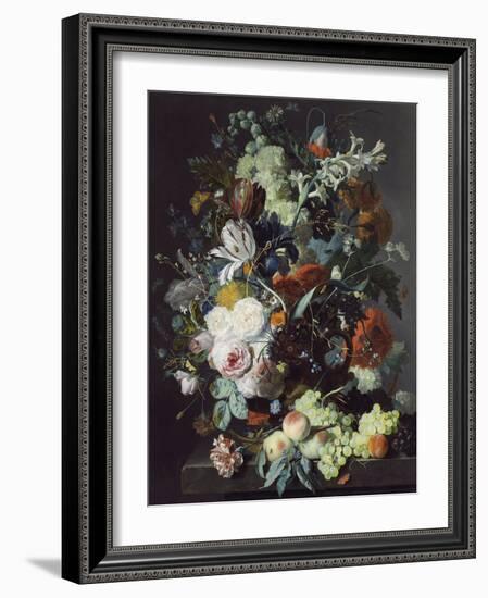 Still Life with Flowers and Fruit, c.1715-Jan van Huysum-Framed Giclee Print