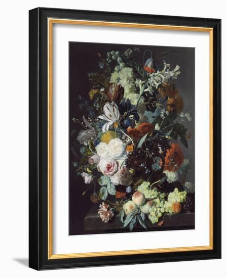 Still Life with Flowers and Fruit, c.1715-Jan van Huysum-Framed Giclee Print