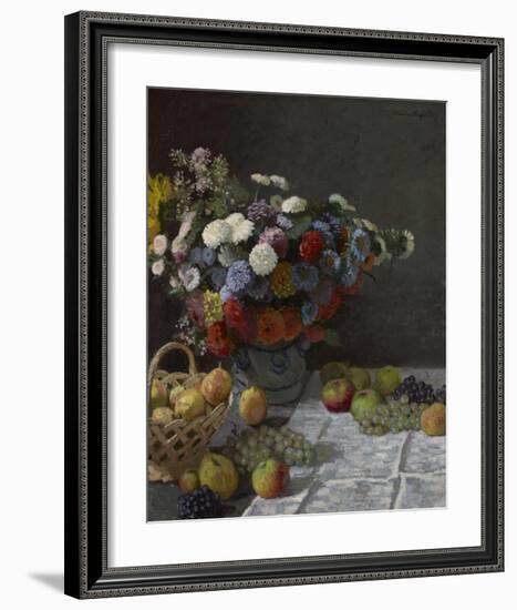 Still Life with Flowers and Fruit-Claude Monet-Framed Art Print