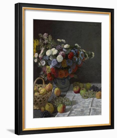 Still Life with Flowers and Fruit-Claude Monet-Framed Art Print