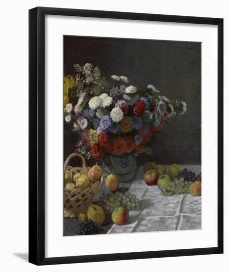 Still Life with Flowers and Fruit-Claude Monet-Framed Art Print