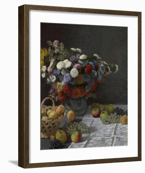 Still Life with Flowers and Fruit-Claude Monet-Framed Art Print