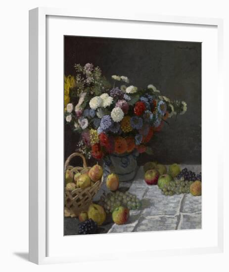 Still Life with Flowers and Fruit-Claude Monet-Framed Art Print