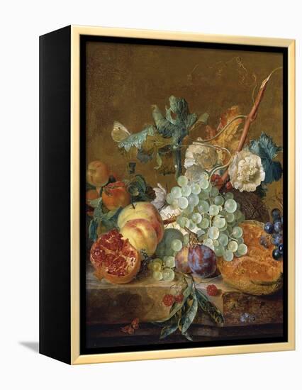Still Life with Flowers and Fruit-Jan van Huysum-Framed Premier Image Canvas