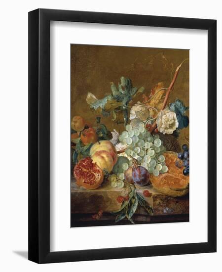 Still Life with Flowers and Fruit-Jan van Huysum-Framed Giclee Print