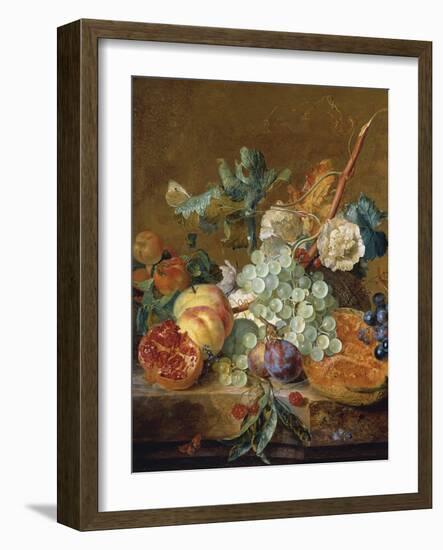 Still Life with Flowers and Fruit-Jan van Huysum-Framed Giclee Print