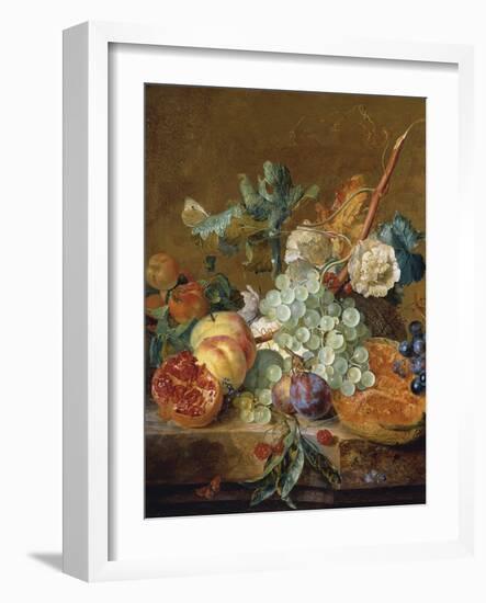 Still Life with Flowers and Fruit-Jan van Huysum-Framed Giclee Print