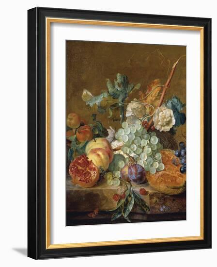 Still Life with Flowers and Fruit-Jan van Huysum-Framed Giclee Print