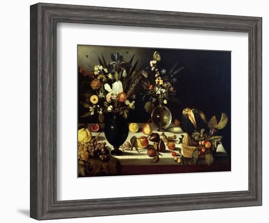 Still Life with Flowers and Fruit-Caravaggio-Framed Giclee Print