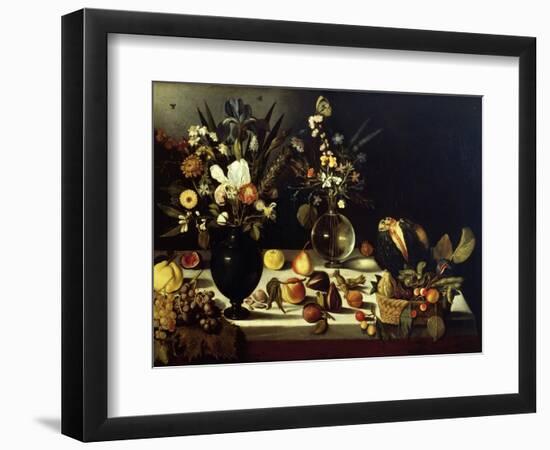 Still Life with Flowers and Fruit-Caravaggio-Framed Giclee Print