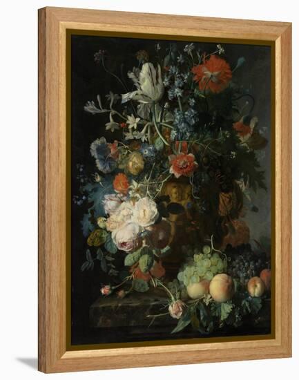 Still Life with Flowers and Fruit-Jan van Huysum-Framed Stretched Canvas