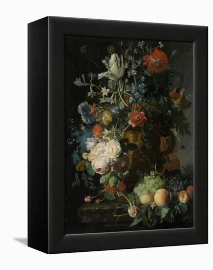 Still Life with Flowers and Fruit-Jan van Huysum-Framed Stretched Canvas