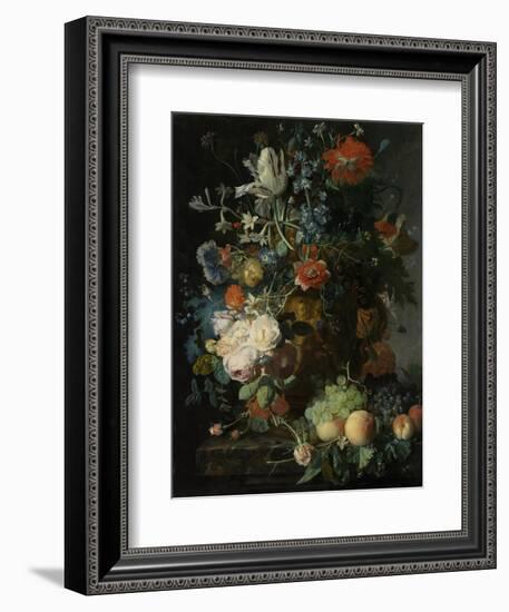 Still Life with Flowers and Fruit-Jan van Huysum-Framed Art Print