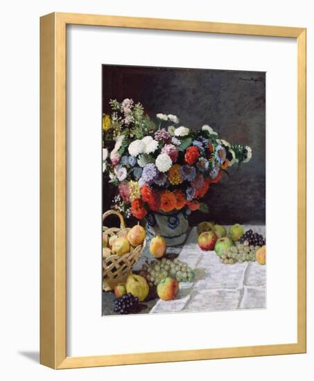 Still Life with Flowers and Fruit-Claude Monet-Framed Giclee Print