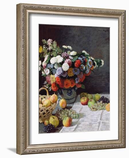 Still Life with Flowers and Fruit-Claude Monet-Framed Giclee Print