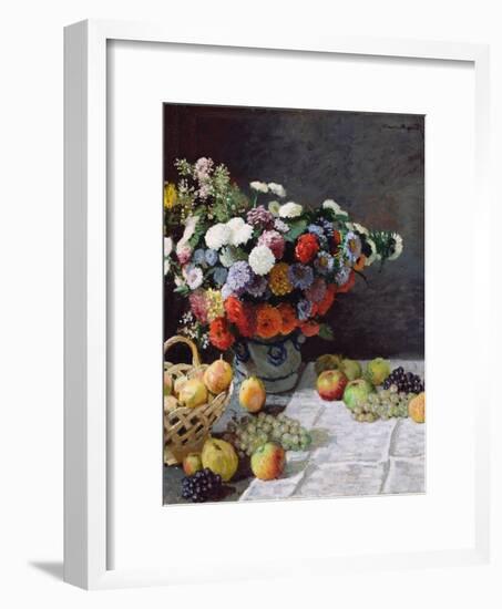 Still Life with Flowers and Fruit-Claude Monet-Framed Giclee Print