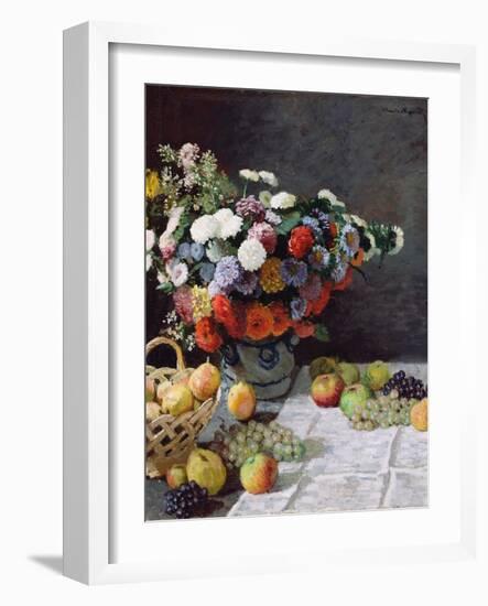 Still Life with Flowers and Fruit-Claude Monet-Framed Giclee Print