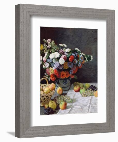 Still Life with Flowers and Fruit-Claude Monet-Framed Giclee Print