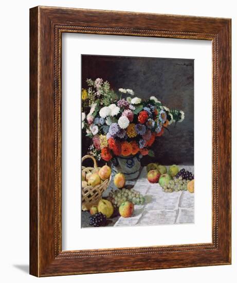 Still Life with Flowers and Fruit-Claude Monet-Framed Giclee Print