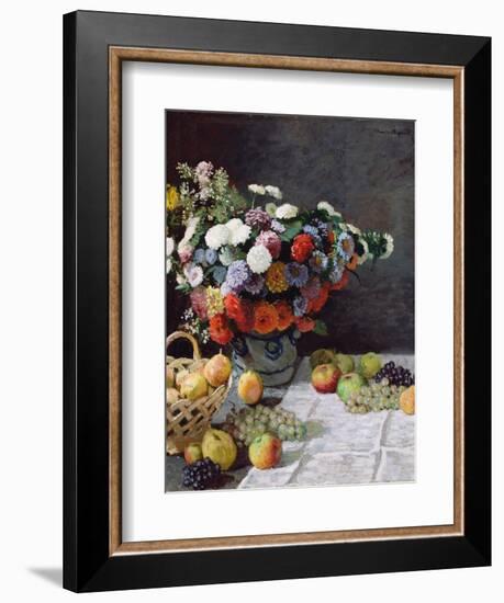 Still Life with Flowers and Fruit-Claude Monet-Framed Giclee Print