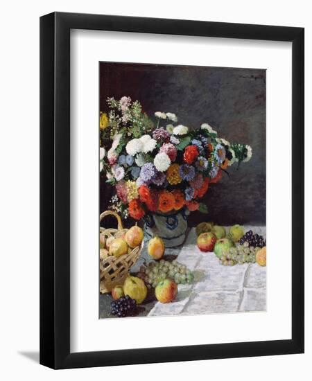 Still Life with Flowers and Fruit-Claude Monet-Framed Giclee Print