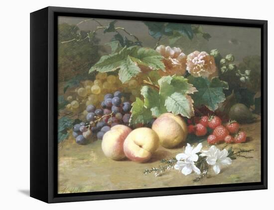 Still Life with Flowers and Fruit-Henri Robbe-Framed Premier Image Canvas