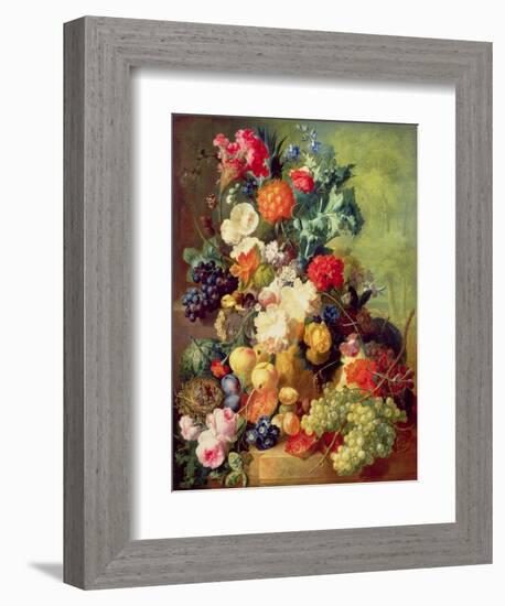 Still Life with Flowers and Fruit-Jan van Os-Framed Giclee Print