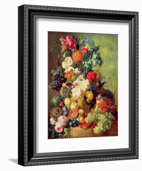 Still Life with Flowers and Fruit-Jan van Os-Framed Giclee Print