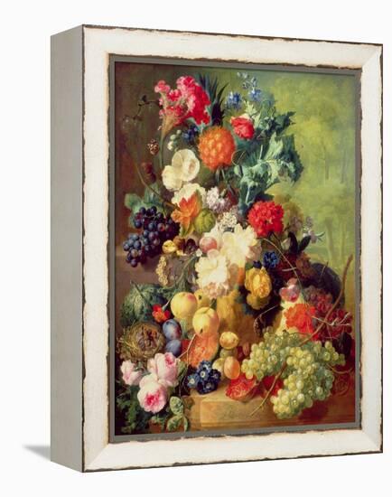 Still Life with Flowers and Fruit-Jan van Os-Framed Premier Image Canvas