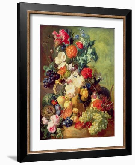 Still Life with Flowers and Fruit-Jan van Os-Framed Giclee Print