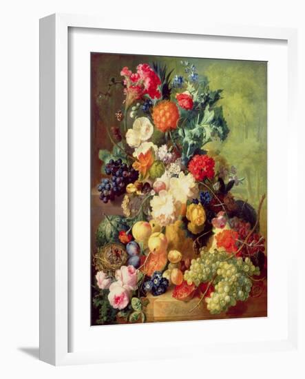 Still Life with Flowers and Fruit-Jan van Os-Framed Giclee Print