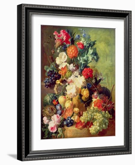 Still Life with Flowers and Fruit-Jan van Os-Framed Giclee Print