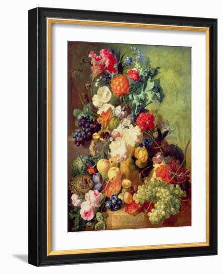 Still Life with Flowers and Fruit-Jan van Os-Framed Giclee Print