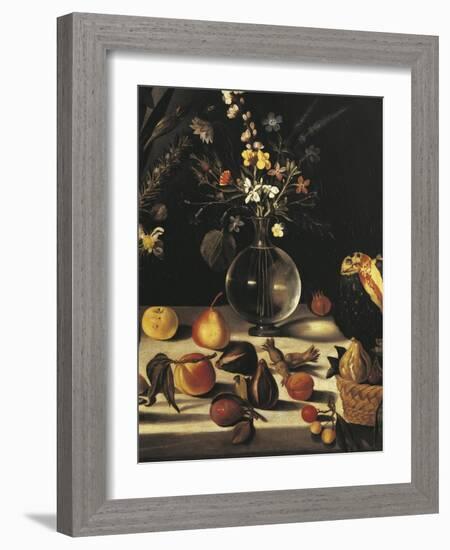 Still Life with Flowers and Fruit-Caravaggio-Framed Giclee Print